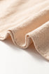 Jet Stream Linen Embroidery Split Neck Pom Pom Ruffle Sleeves Flowy Short Dress